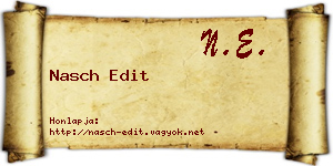 Nasch Edit névjegykártya